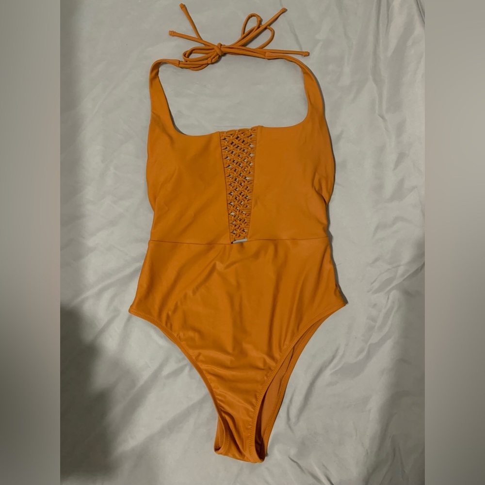 Aerie Orange One Piece Swimsuit